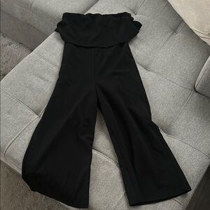 Blue Blush Black Wide-Leg Jumpsuit